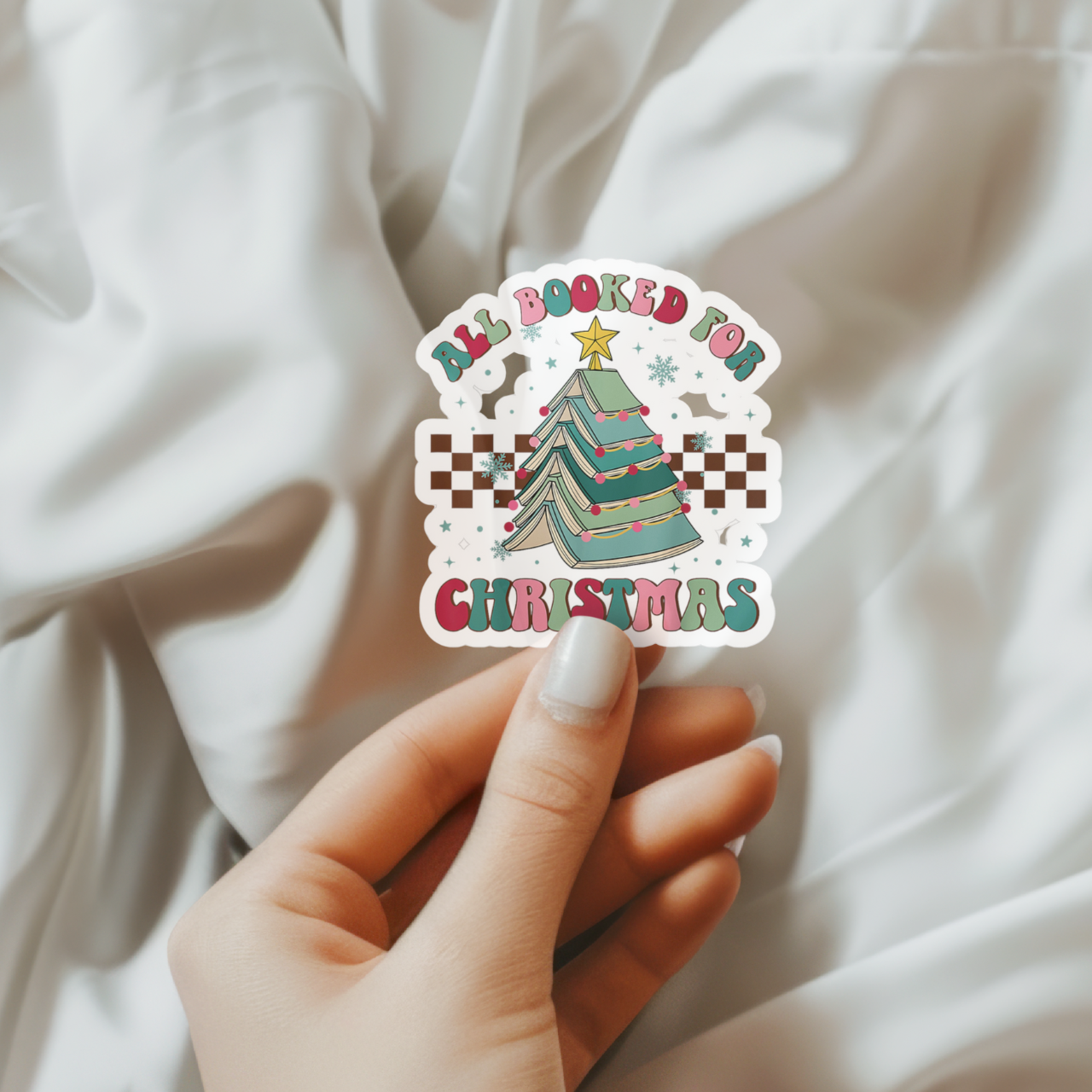 All Booked For Christmas Lover Sticker