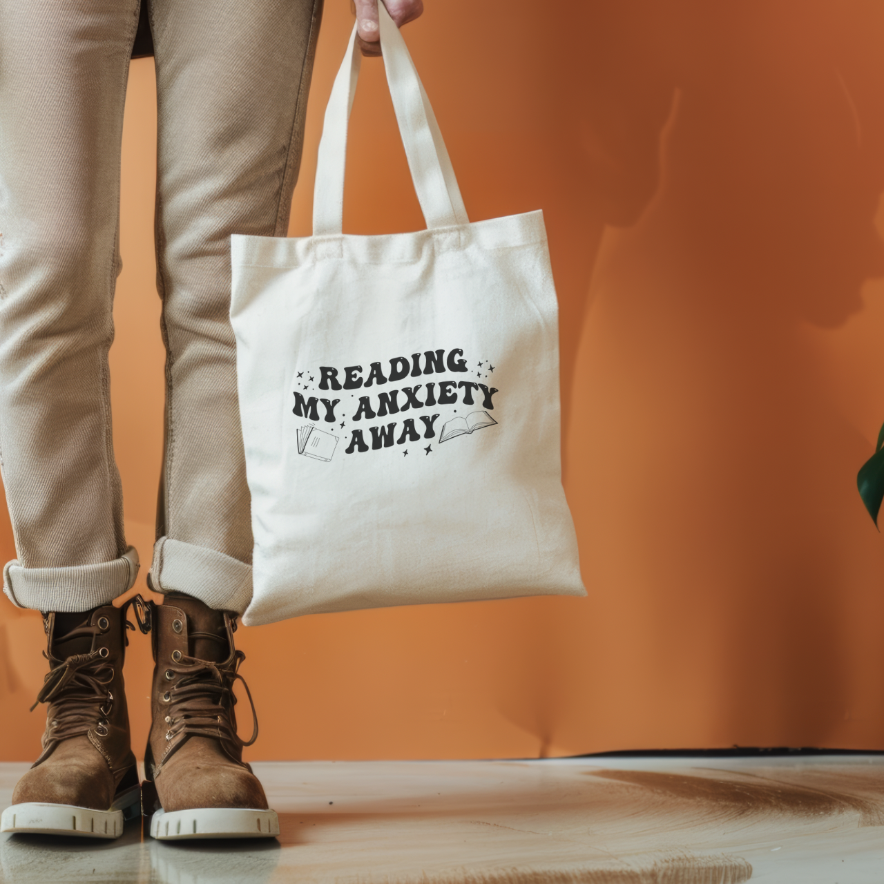 Read the Anxiety Away Canvas Tote