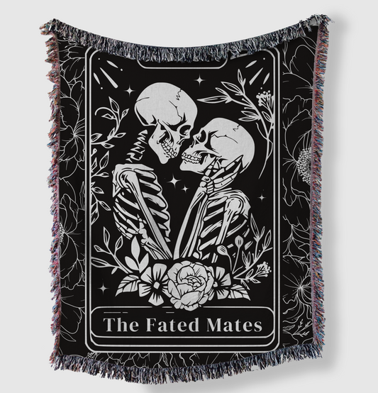 The Fated Mates Tarot Card Woven Blanket