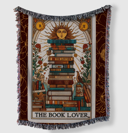 The Reader Tarot Card Woven Blanket