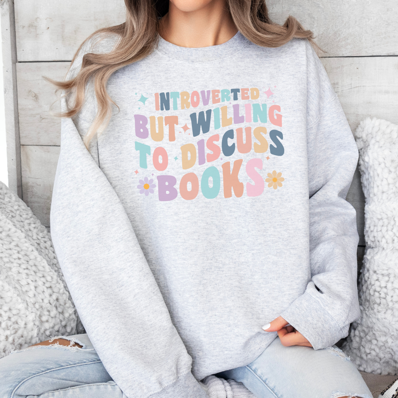 Willing to Discuss Books Sweatshirt