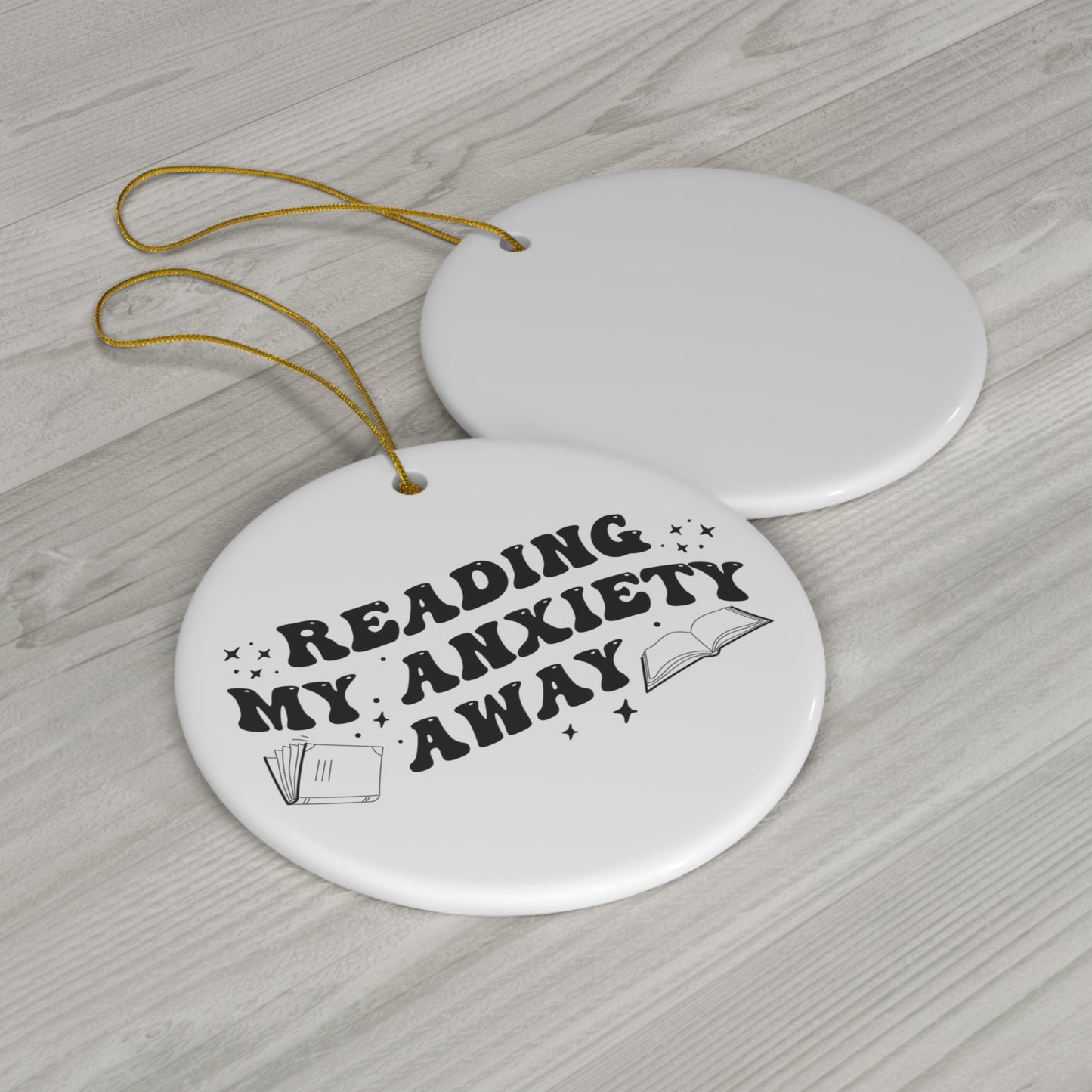 Ceramic Bookish Ornament